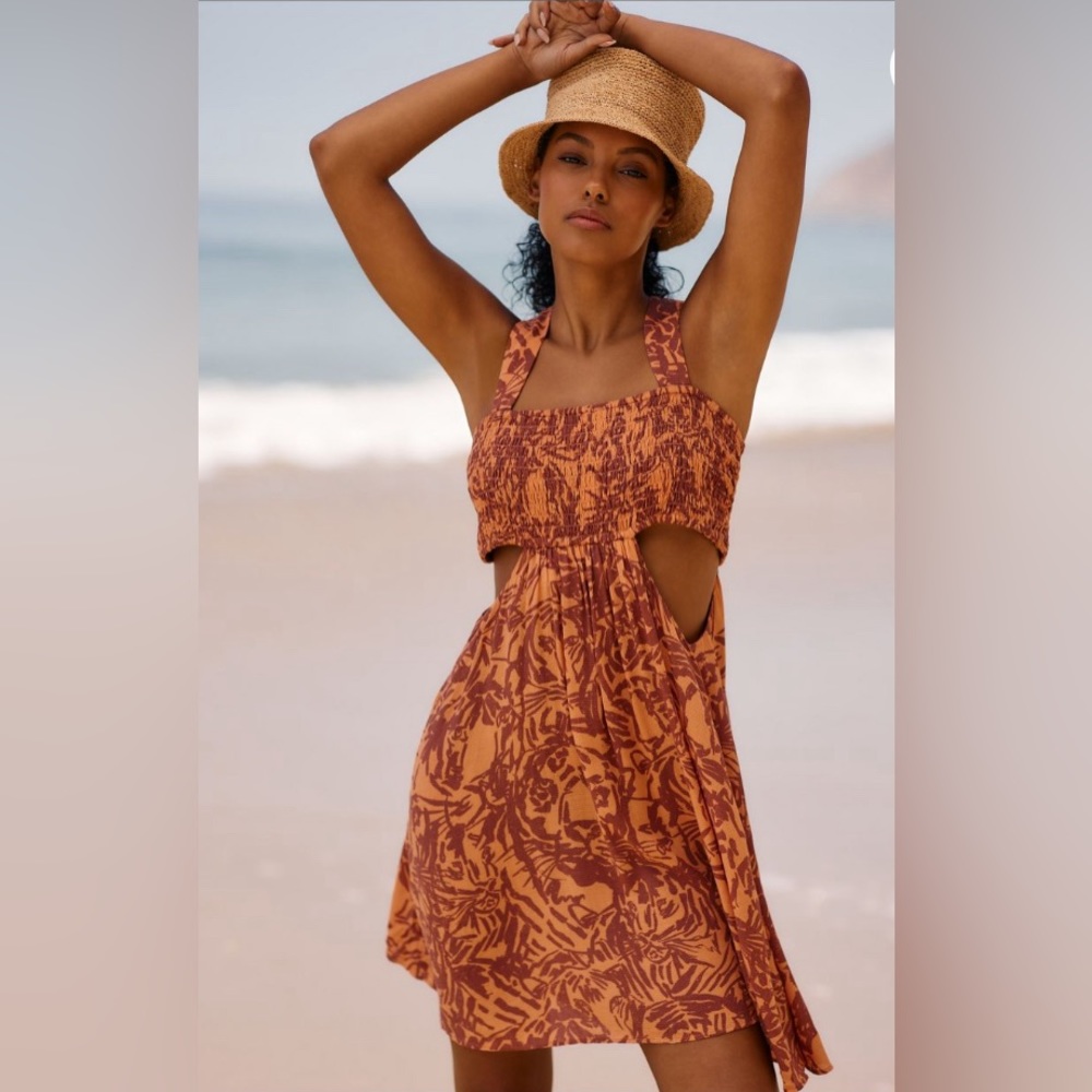 Anthropologie piper bandaeu cutout mini dress